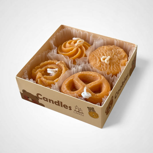 Cookie Candle Set – 4 Pieces Gift Box