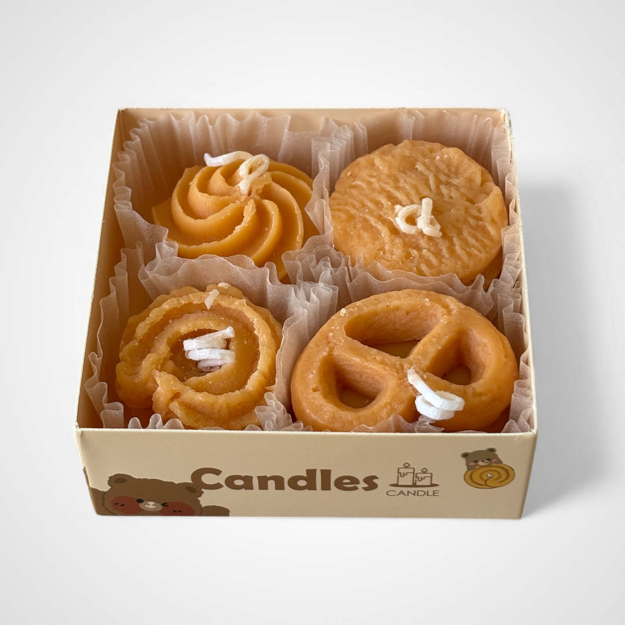 Cookie Candle Set – 4 Pieces Gift Box