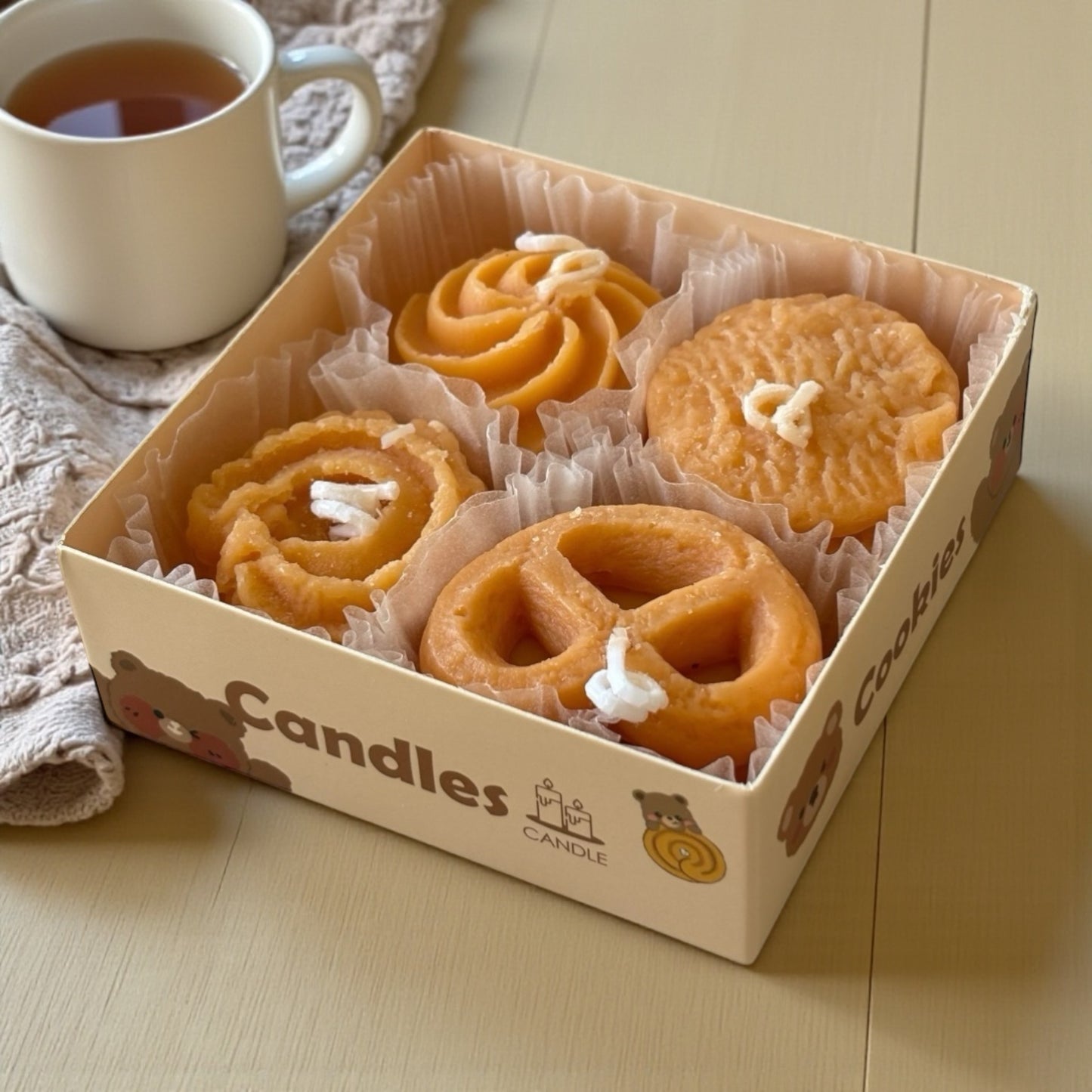 Cookie Candle Set – 4 Pieces Gift Box