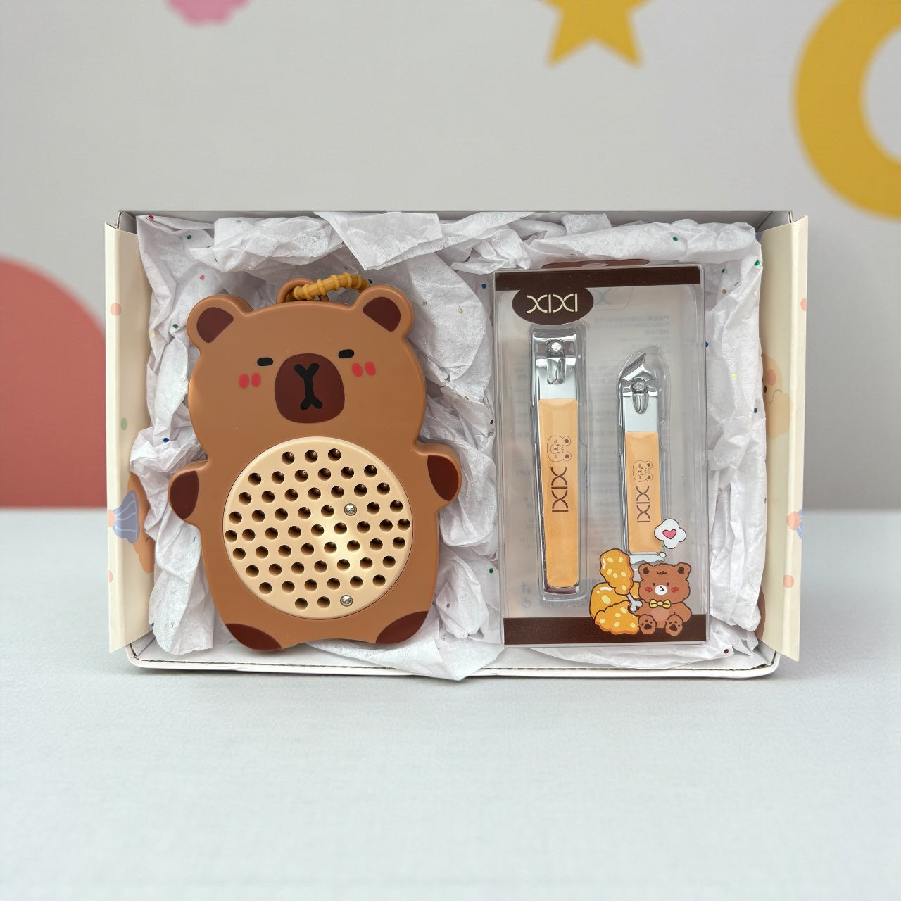 Cute Bear Keychain & Nail Clippers Gift Set