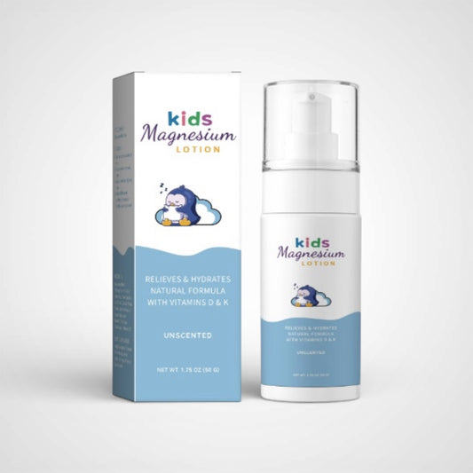 Kids Magnesium Lotion (Unscented) with Vitamins D & K - 2.75 oz (80 g)